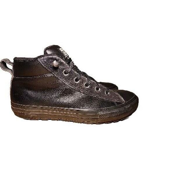 Converse All Star Street Mid Boot Sneaker Leather Mens Sz 8 Womens 9.5- 10 - Picture 1 of 10